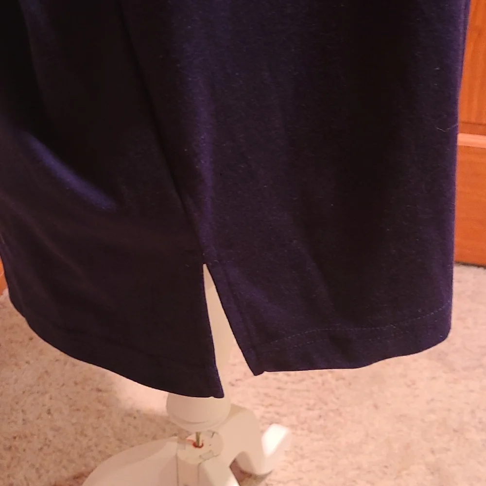 Cathy Daniels Vee Neck Navy Top Size 1X - Picture 2 of 6
